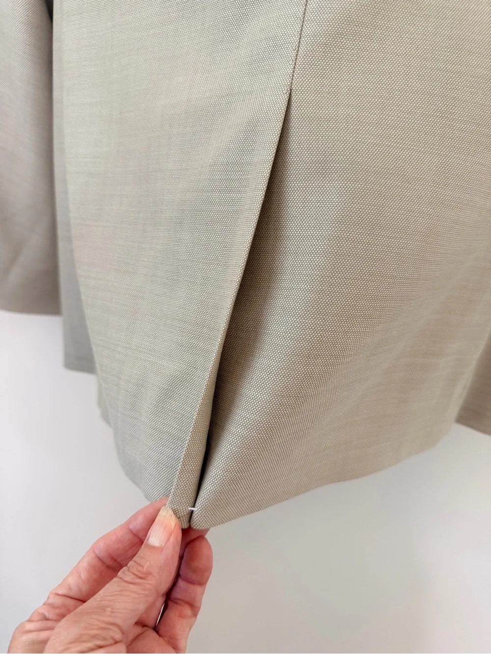 Banana Republic Reda Flexo Italian Hopsack Suit Jacket 40S Slim Fit Tan Wool